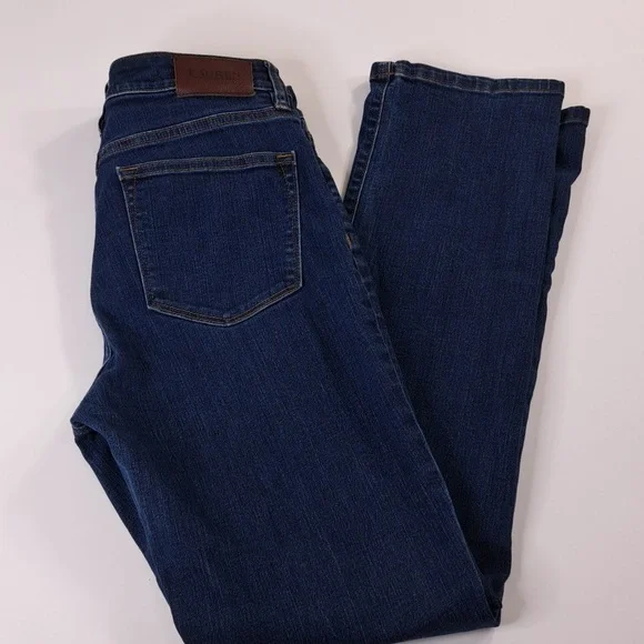 Lauren Ralph Lauren Modern Straight Curvy Blue Jeans Size 4 - Picture 4 of 17